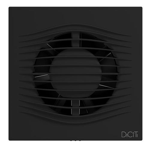 картинка Вентилятор осевой вытяжной SLIM 5C Matt black DICITI 125 мм с обратным клапаном
