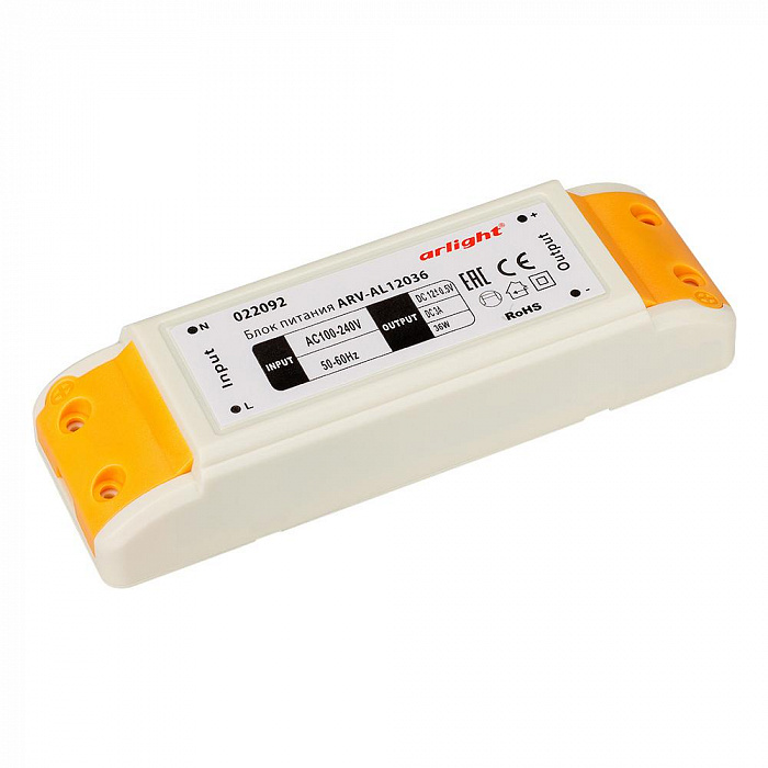 картинка Блок питания ARV-AL12036 (12V, 3A, 36W)