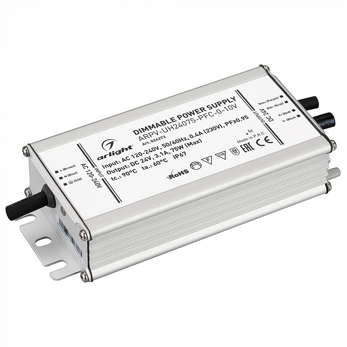 картинка Блок питания ARPV-UH24075-PFC-0-10V (24V, 3.1A, 75W)