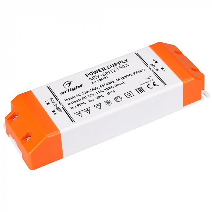 картинка Блок питания ARV-SN12150A (12V, 11A, 132W, PFC)
