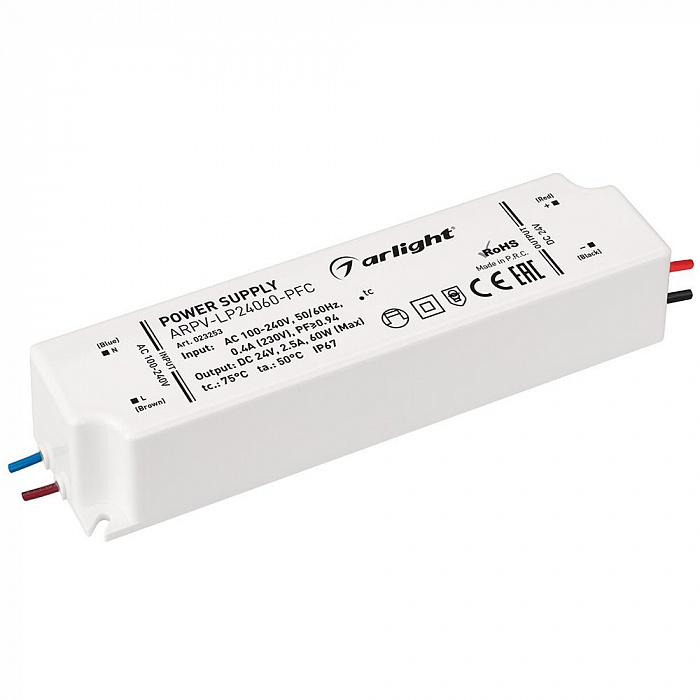 картинка Блок питания ARPV-LP24060-PFC (24V, 2.5A, 60W)