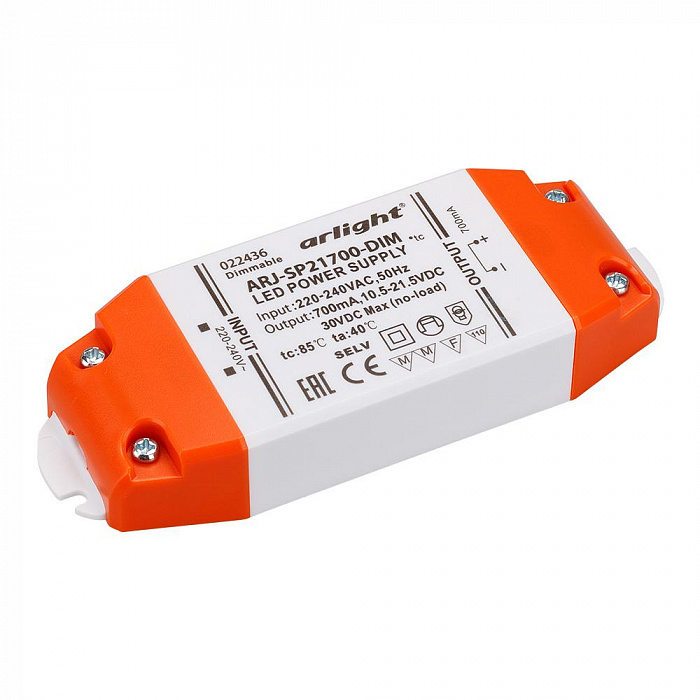 картинка Блок питания ARJ-SP21700-DIM (15W, 700mA, PFC, Triac)
