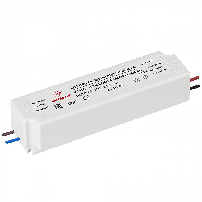 картинка Блок питания ARPV-LV05040-A (5V, 8.0A, 40W)