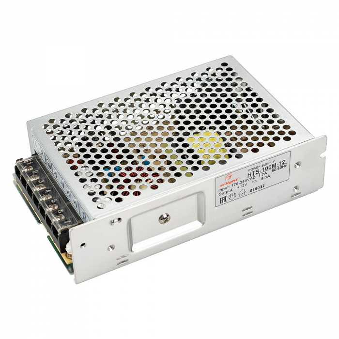 картинка Блок питания HTS-100M-12 (12V, 8.3A, 100W)