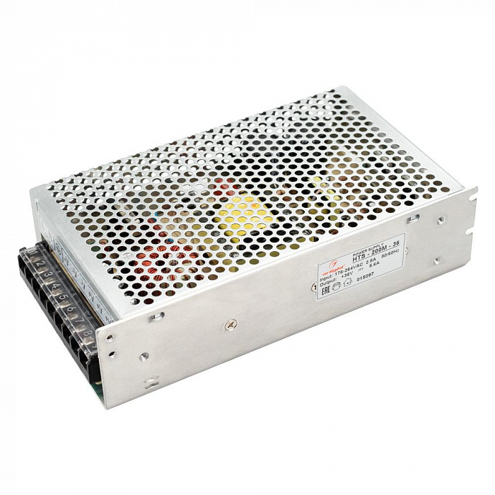 картинка Блок питания HTS-200M-36 (36V, 5.6A, 200W)