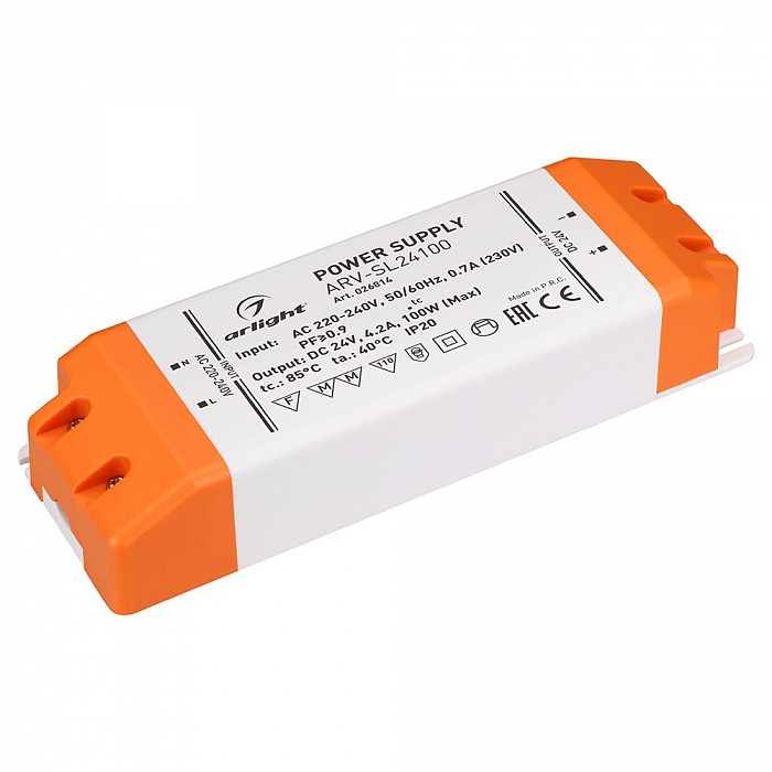 картинка Блок питания ARV-SL24100 (24V, 4.2A, 100W, PFC)