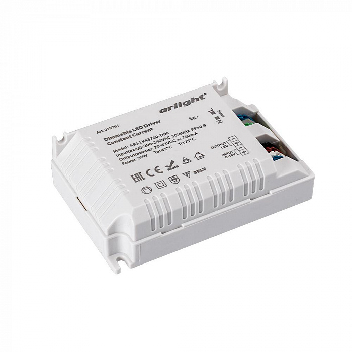 картинка Блок питания ARJ-LK43700-DIM (30W, 700mA, 0-10V, PFC)